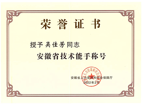 安徽师范大学体育学院青年教师吴佳芳荣获“安徽省五一劳动奖章”